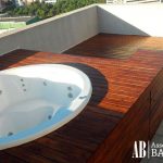 Piso de Madeira pra piscinas - Assoalhos Bahia - Santo André/SP